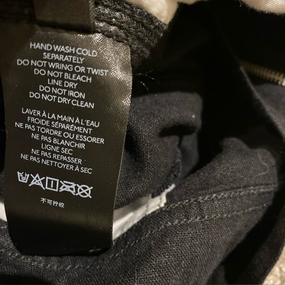 Urban Outfitters Black Overalls Size M Linen Pockets Linen Blend Front Zip - Picture 8 of 8